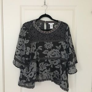 Esley Crochet Lace Floral Blouse